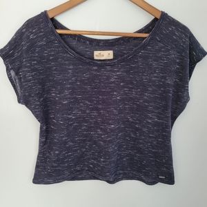 Hollister |  Boxy Navy Crop Top